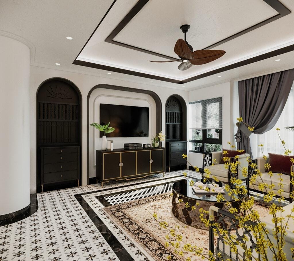 Tìm hiểu TOP 10 Phong cách Thiết kế Kiến trúc Nổi bật nhất hiện nay Phong cach indochine tham trang tri 1