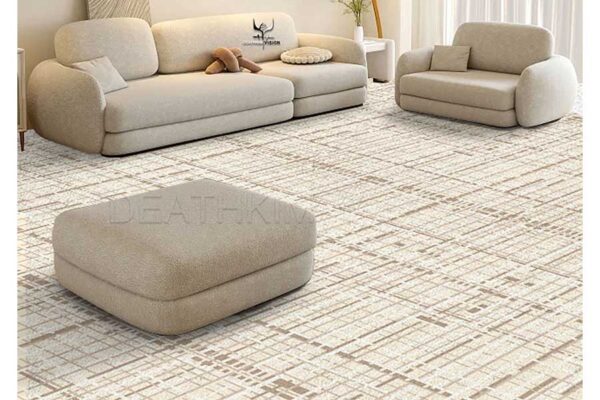 Thảm lót sàn HY301 nâu nhạt caro