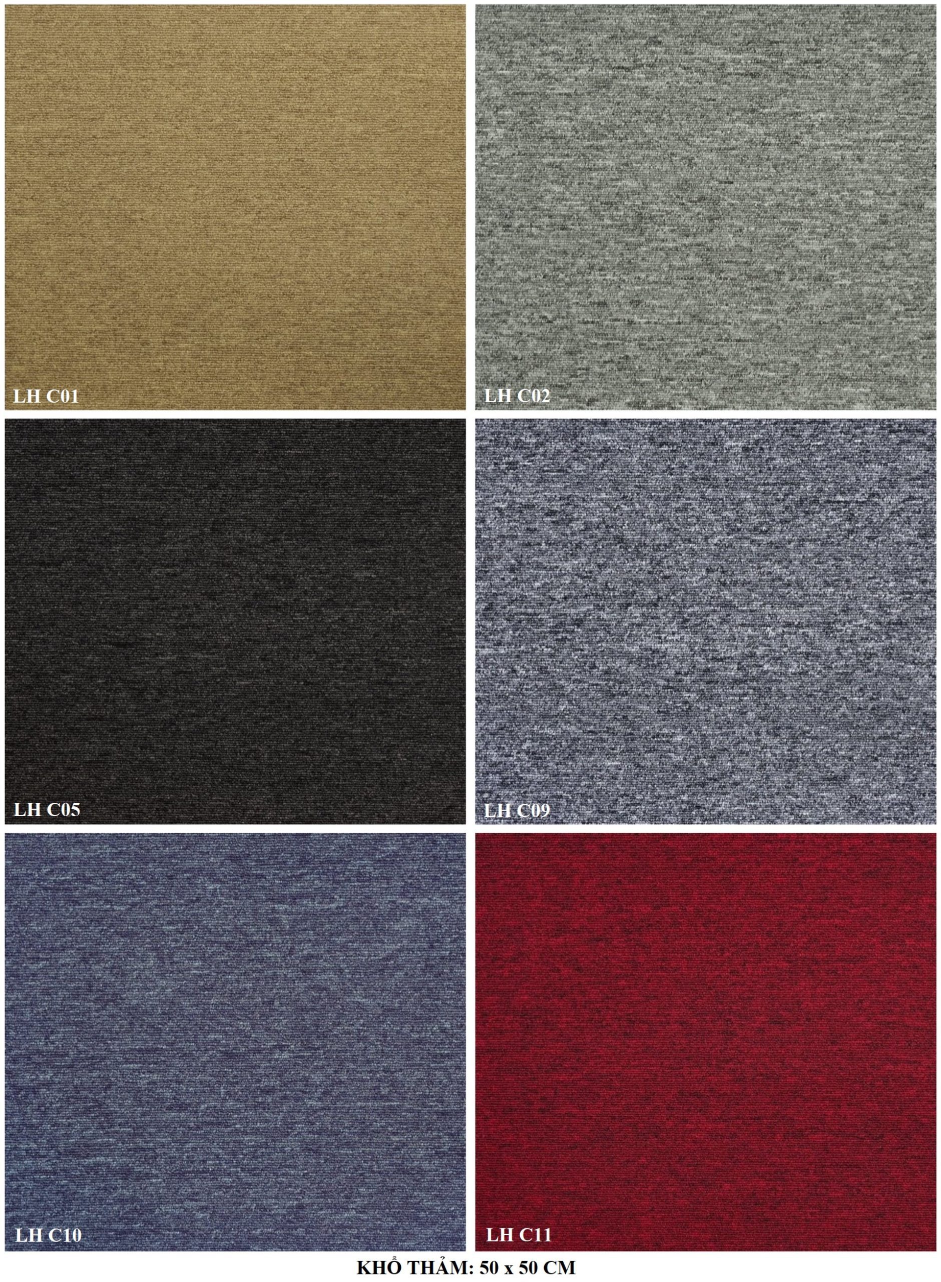 thảm vuông 1 màu 50x50