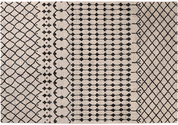 thảm trải sàn họa tiết boho màu be sữa