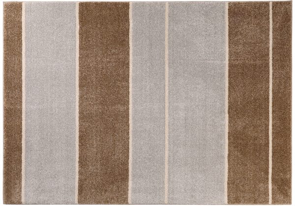 thảm trải sàn sọc ô kẻ màu nâu vàng